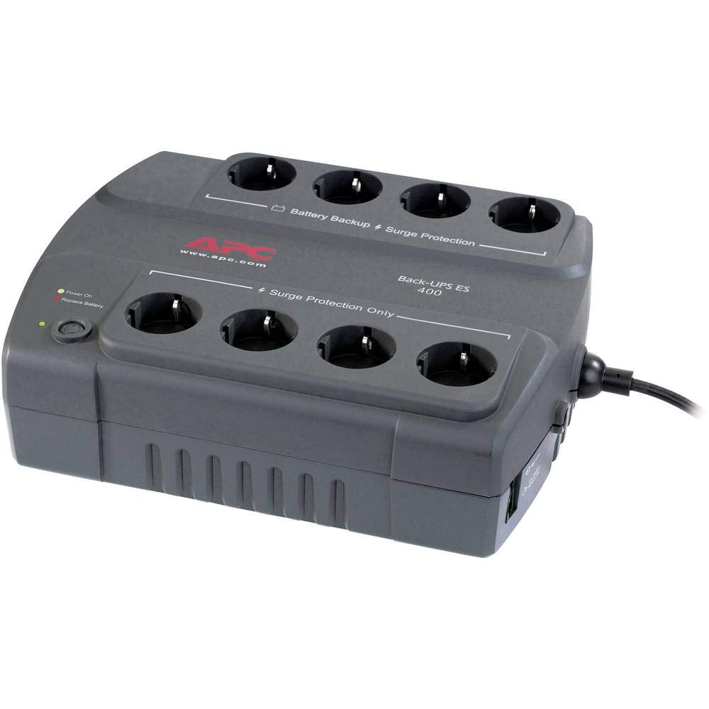 Be400Gr   Apc Back Ups Es 400Va Desktop Ups 400 Va240 W   0.09 Hour Full Load   4 X Schuko Cee 7   Surge Protected 4 X Schuko Ce