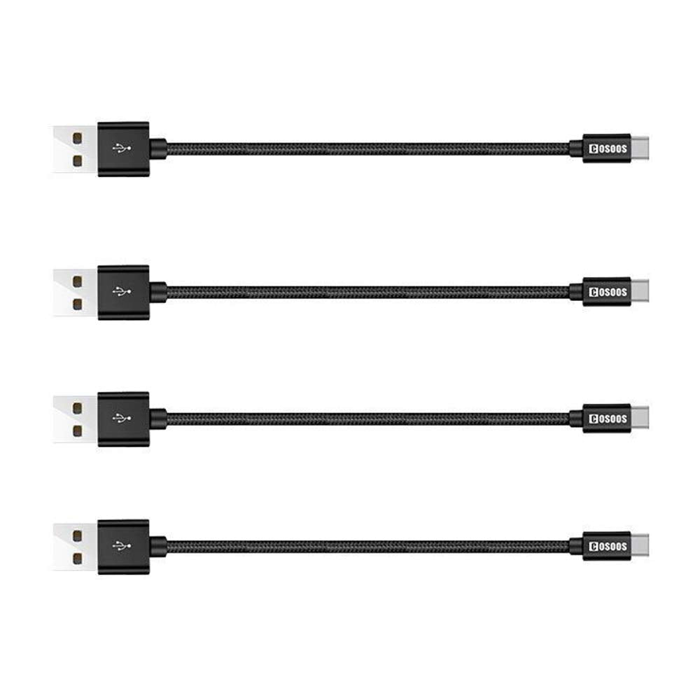 Cosoos 4 Short Usb Type C Cables (9In/23Cm) Nylon Braided Fast Charge & Sync Usb C To Usb 3.0 Cables For Samsung Galaxy S21 20 S