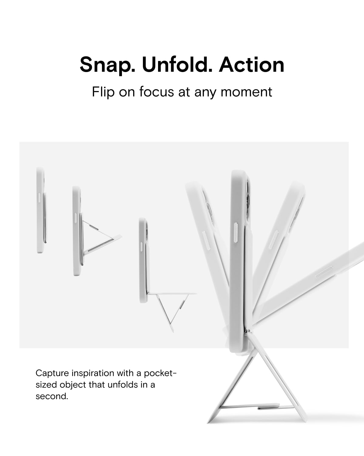 Moft Phone Tripod Stand Compatible With Iphone 16/15/14/13/12 Series, Angle Adjustment & Strong Magnets Movas Vegan Leather Invi