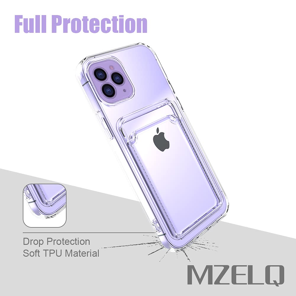 Mzelq Compatible With Iphone 13 Pro (6.1 Inch) Case, Card Holder Camera Protection Cover For Iphone 13 Pro + Screen Protector, C