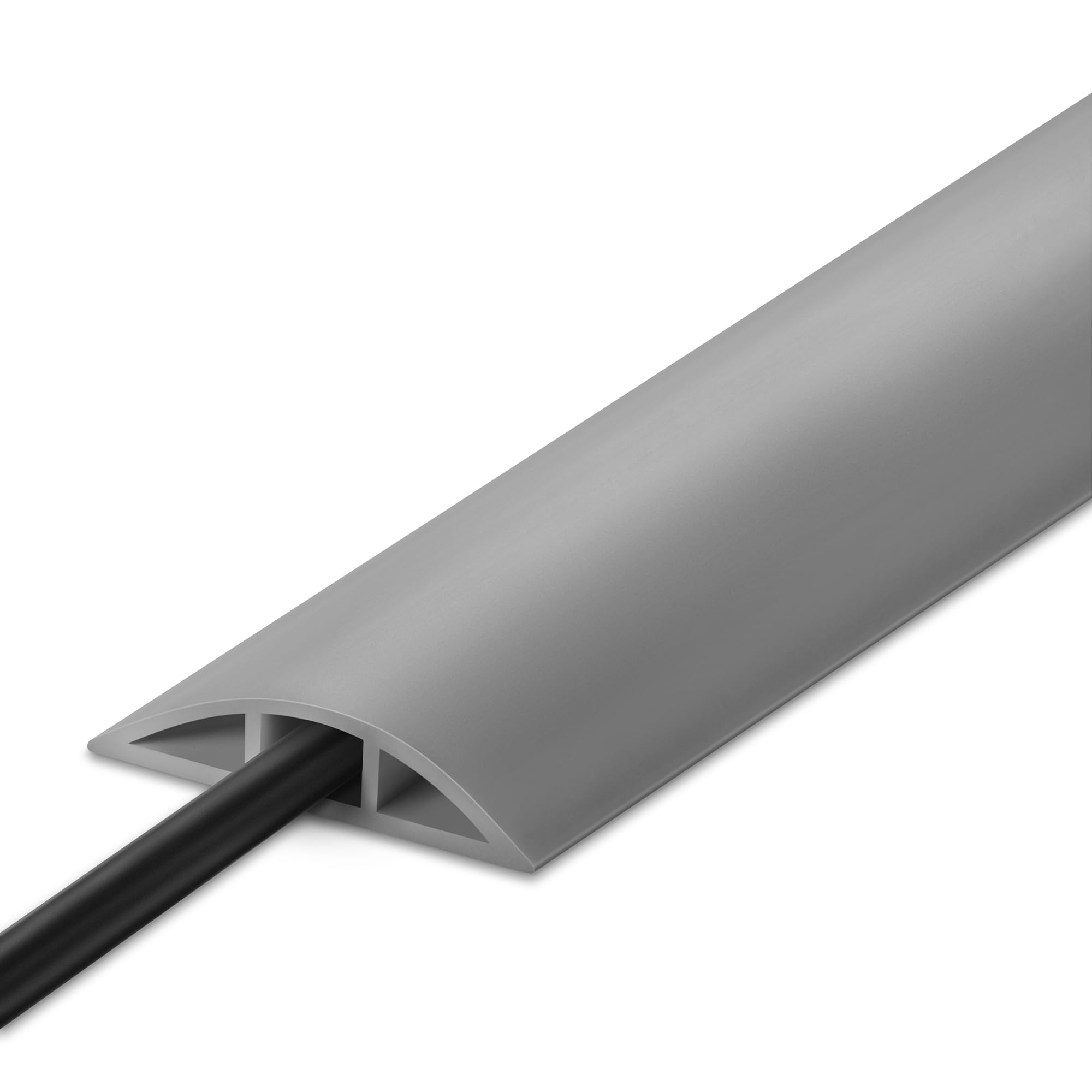 Lzeoy 10Ft Floor Cord Cover, Grey Cord Hider Floor, Durable Cord Covers For Wires On Floor, Cable Floor Cover Power Cord Cover,