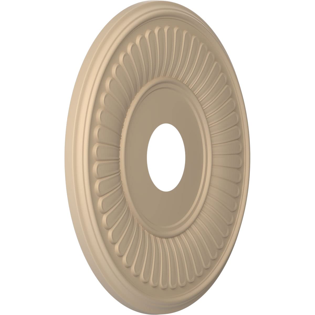 16Od X 3 1/2Id X 1P Berkshire Thermoformed Pvc Ceiling Medallion (Fits Canopies Up To 7), Ultracover Satin Smokey Beige