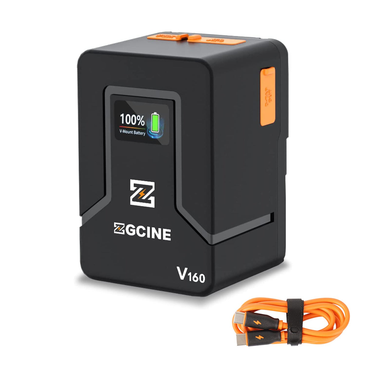 Zgcine V160 V Mount Battery 142Wh 14.8V 9600Mah With Dual D Tap/Usb C Ports For Video Camera Camcorder Broadcast,V Lock Battery