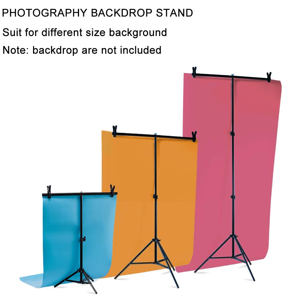 Meking T Shape Photo Backdrop Stand, 8.56 X 6.56Ft Pvc Background Photography Support Stand System Kit With Carrying Bag & 4 Spr