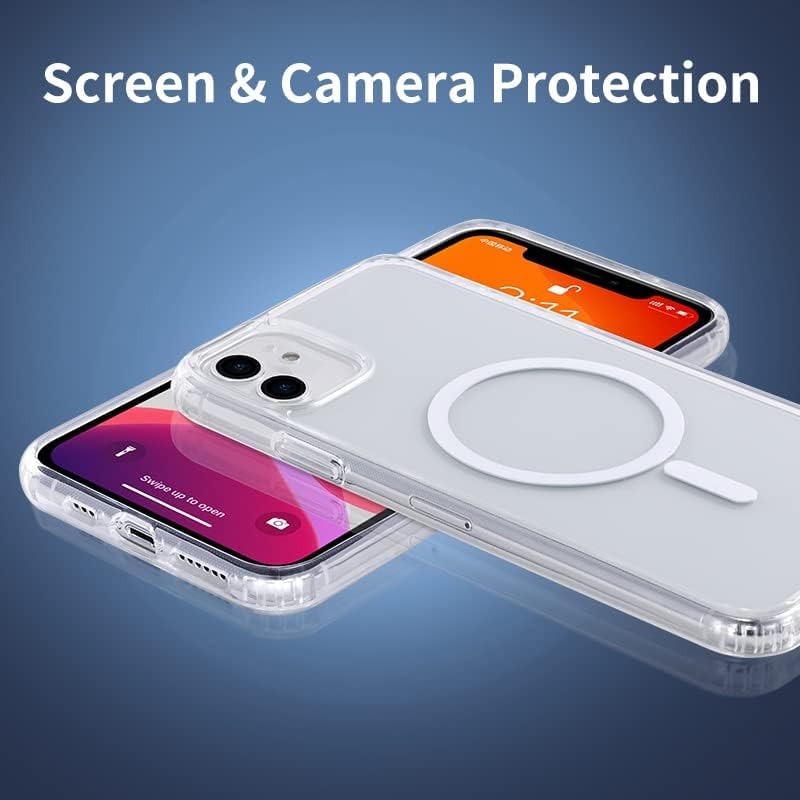 Gyizho Strong Magnetic Clear For Iphone 11 Case [Compatible With Magsafe] [Military Grade Drop Tested] Shockproof Protective Sli