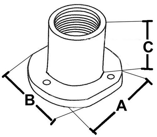 Morris 14422 Straight Malleable Concrete Slab Insert, 1 Thread Size, 1-Pack