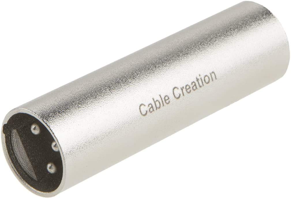 Cablecreation Xlr Male To Male Adapter, 3 Pin Xlr Male Connector Coupler, Microphone Line Adapter Compatible With Microphone, Mi