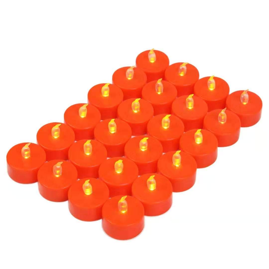Tappovaly Battery Operated Led Tea Lights:24 Pack Flameless Votive Candles Lamp Realistic And Bright Flickering Long Lasting 150