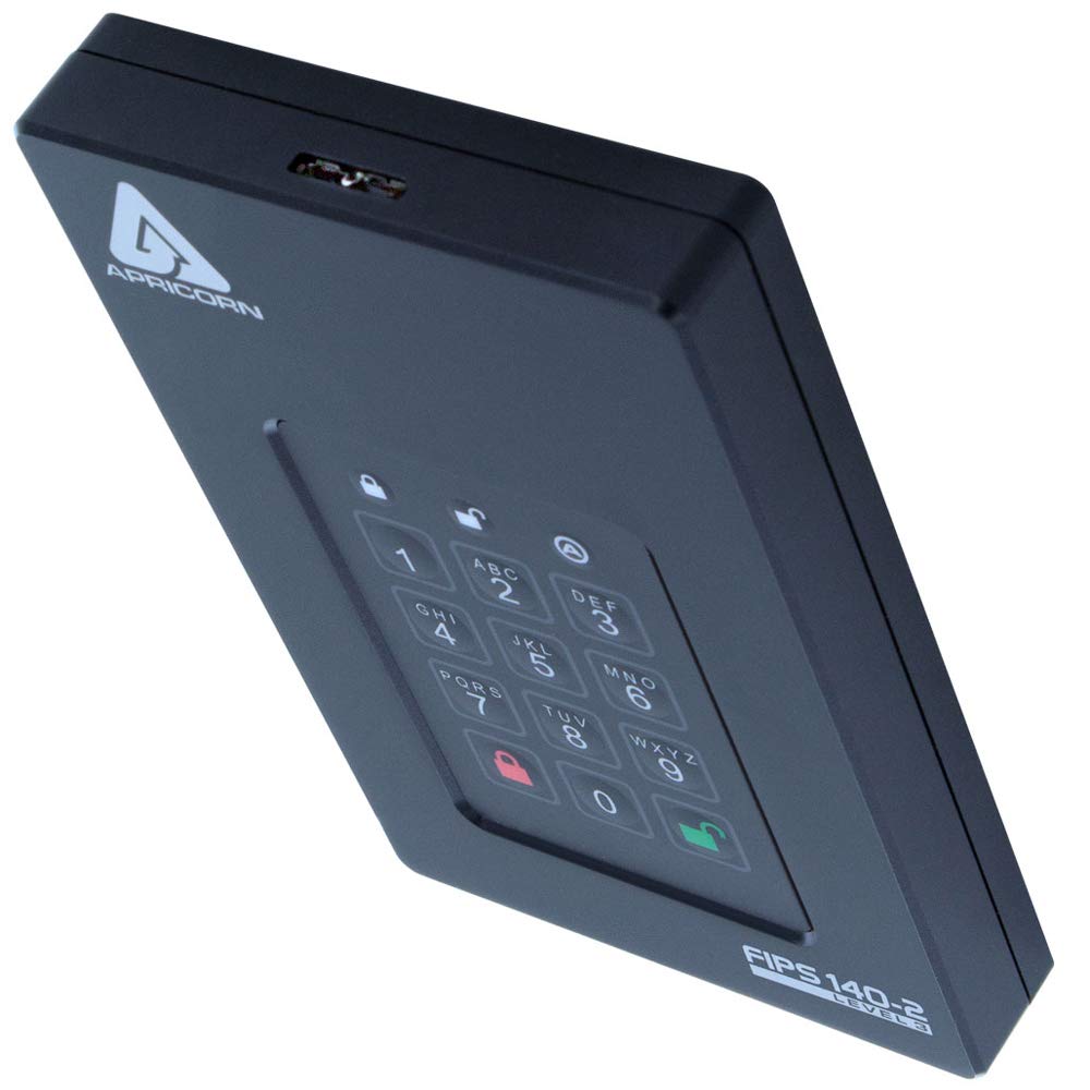Apricorn 500Gb Aegis Fortress L3  Fips Level 3 Validated Usb 3.0 Hardware Encrypted Portable Drive (Afl3 500)