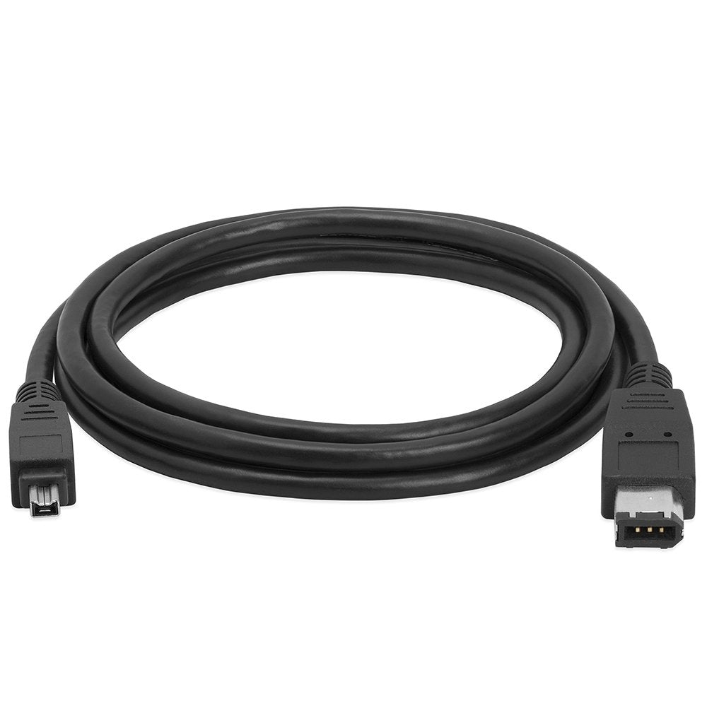 IEEE-1394 FireWire/iLink DV 6 Pin Male To 4 Pin Male Cable - 6 Feet Black