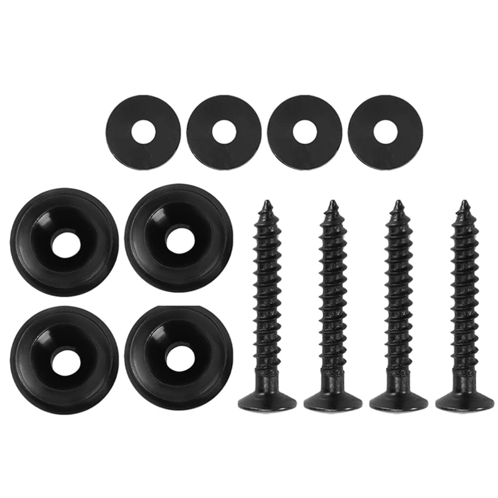 Vaguelly 4set Guitar Strap Locks Metal Buttons for Electric Acoustic Bass Guitars Secure Strap Button Lock Construction