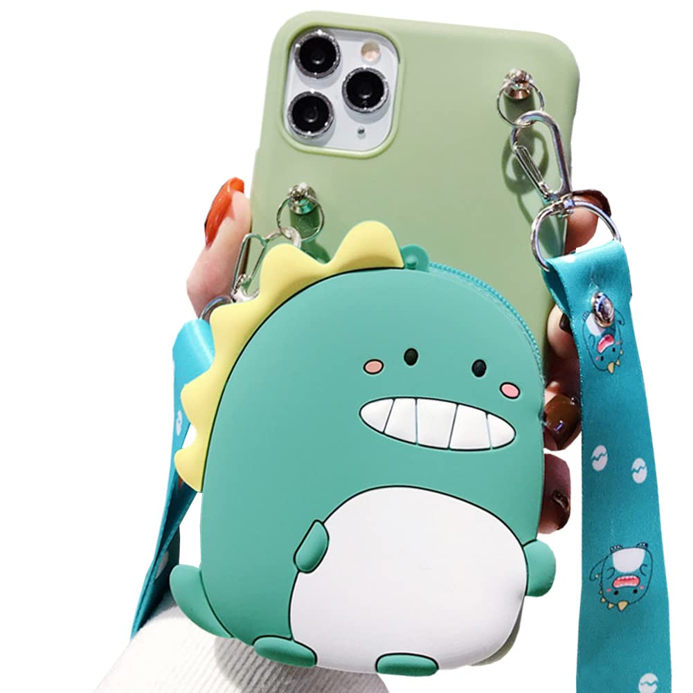 Sgvahy Wallet Case For Iphone 7 Case/Iphone 8 Case Cute Iphone Case With Strap Lanyard Coin Purse Funny Phone Case Kawaii Soft S