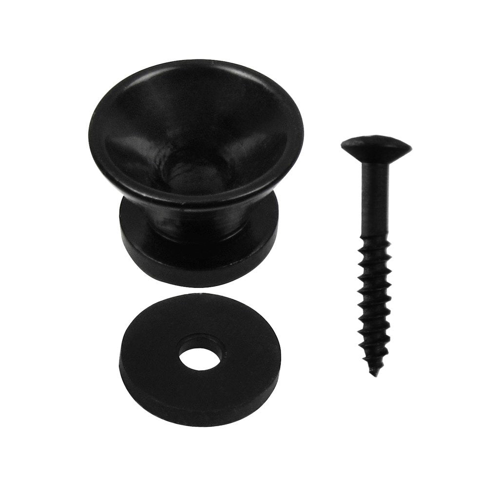 Fleor 12Pcs Gold/Chrome/Black Metal Guitar Strap Locks Buttons End Pins With Screws & Washers For Guitar Bass Ukulele Mandolin