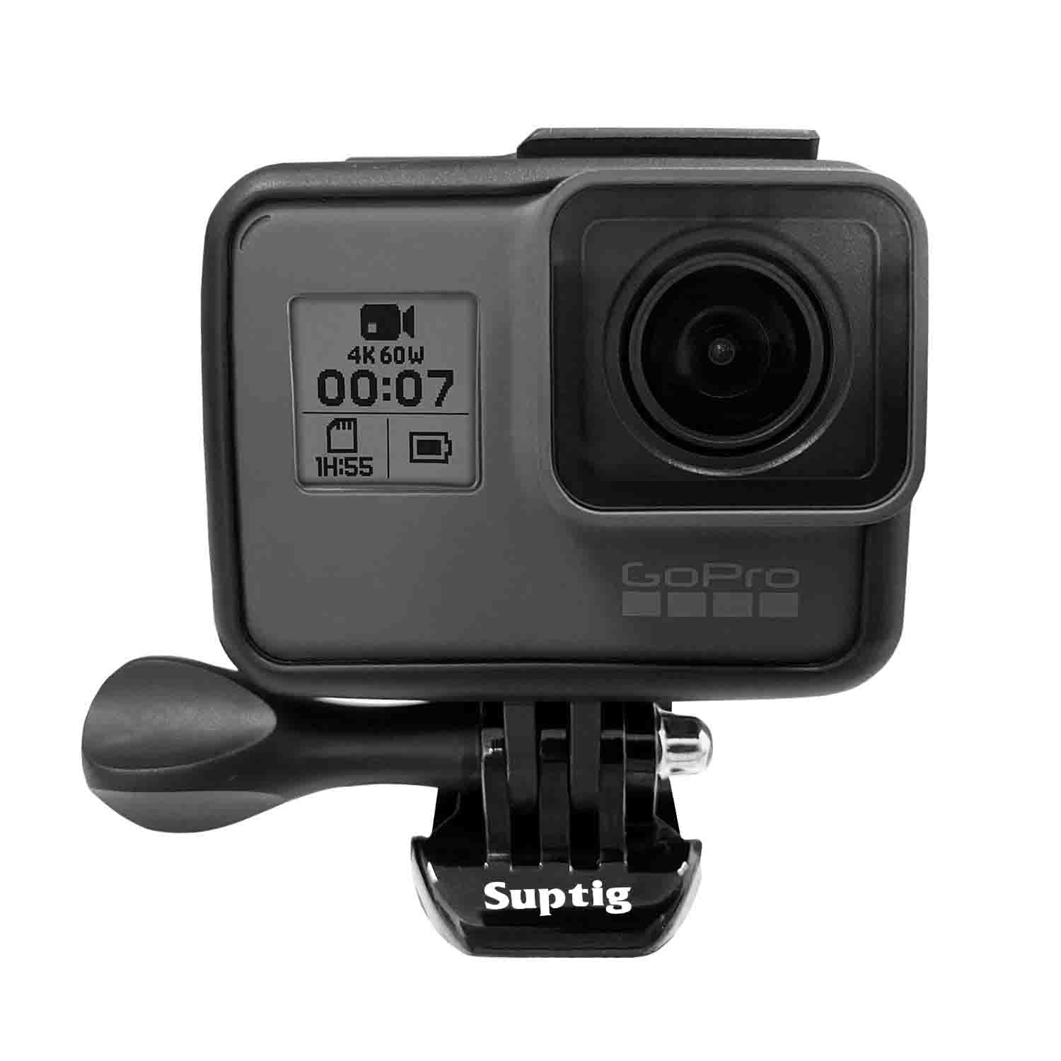 Suptig Frame Case Housing Mount for GoPro Hero 7, 6, 5, 2018 - Black, Durable Accessory for Action Cameras