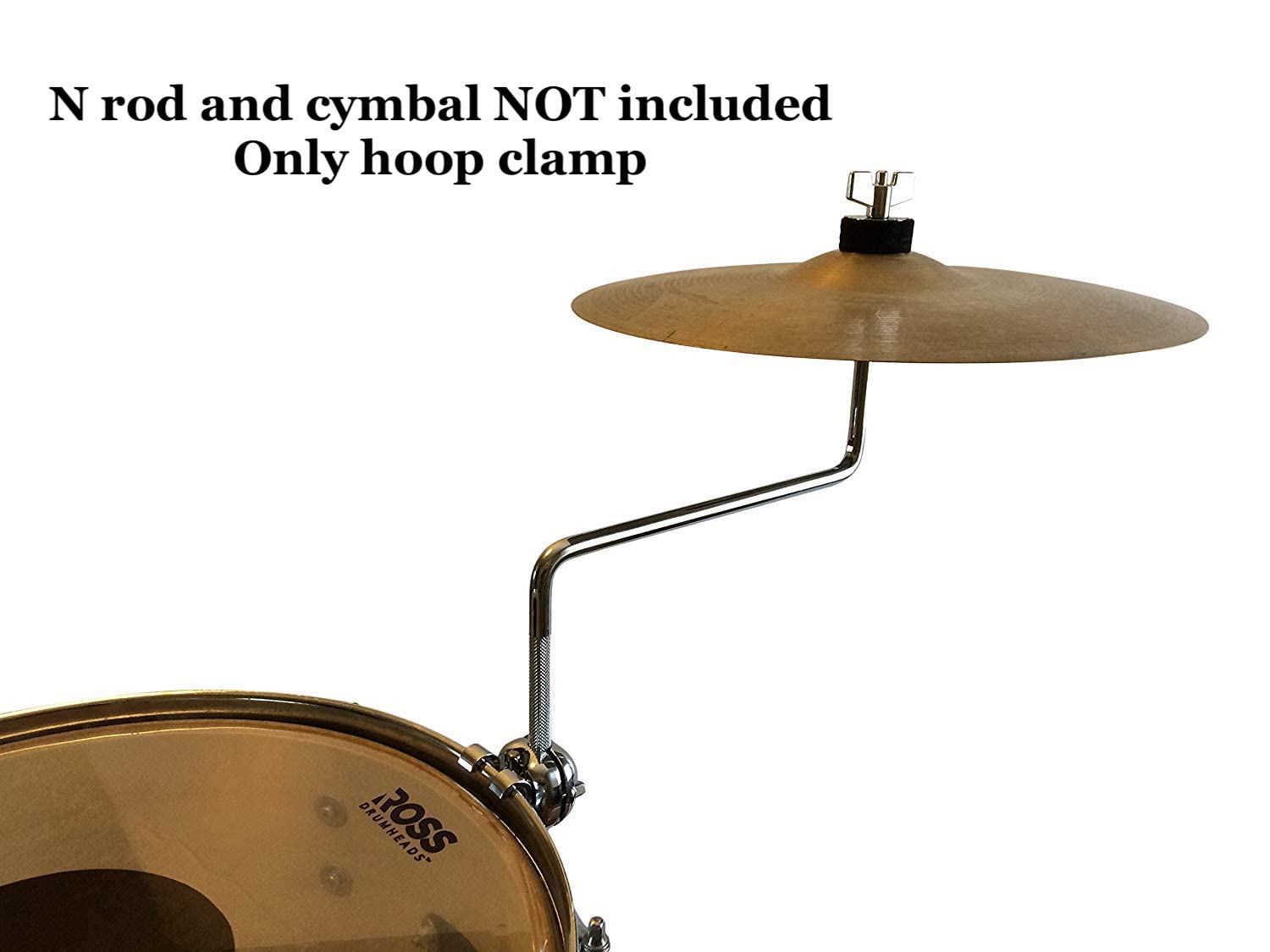 Cowbell Mount Bracket   Tom Hoop Clamp For Cowbell, Jam Block, Tambourine, Splash Cymbal