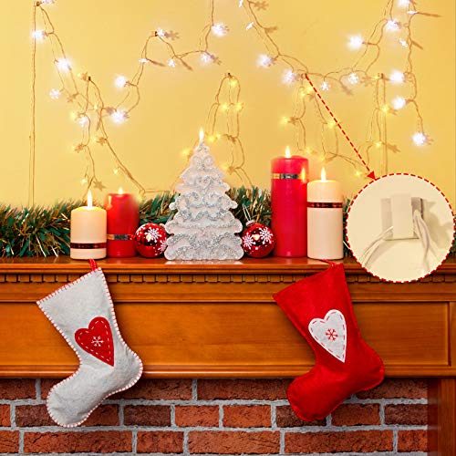 Maitys 60 Pieces Outdoor Cable Clips Christmas Adhesive Hooks Cable Management Clips Wire Light Clips Cord Hider Organizer For F