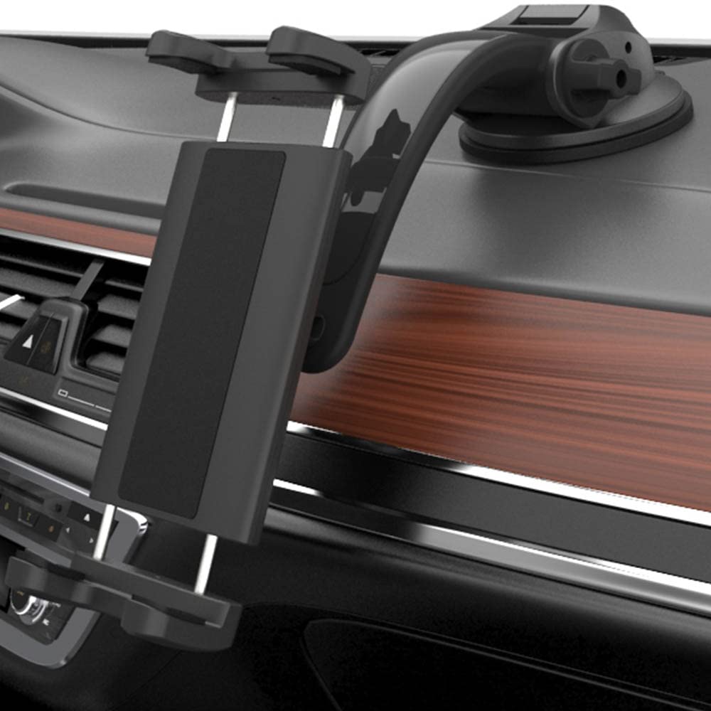 Cuxwill Tablet Mount Car Dashboard Holder For 4 13'' Ipad Phone, Truck Dash Holder With Strong Suction Cup For For Ipad Pro 12.9