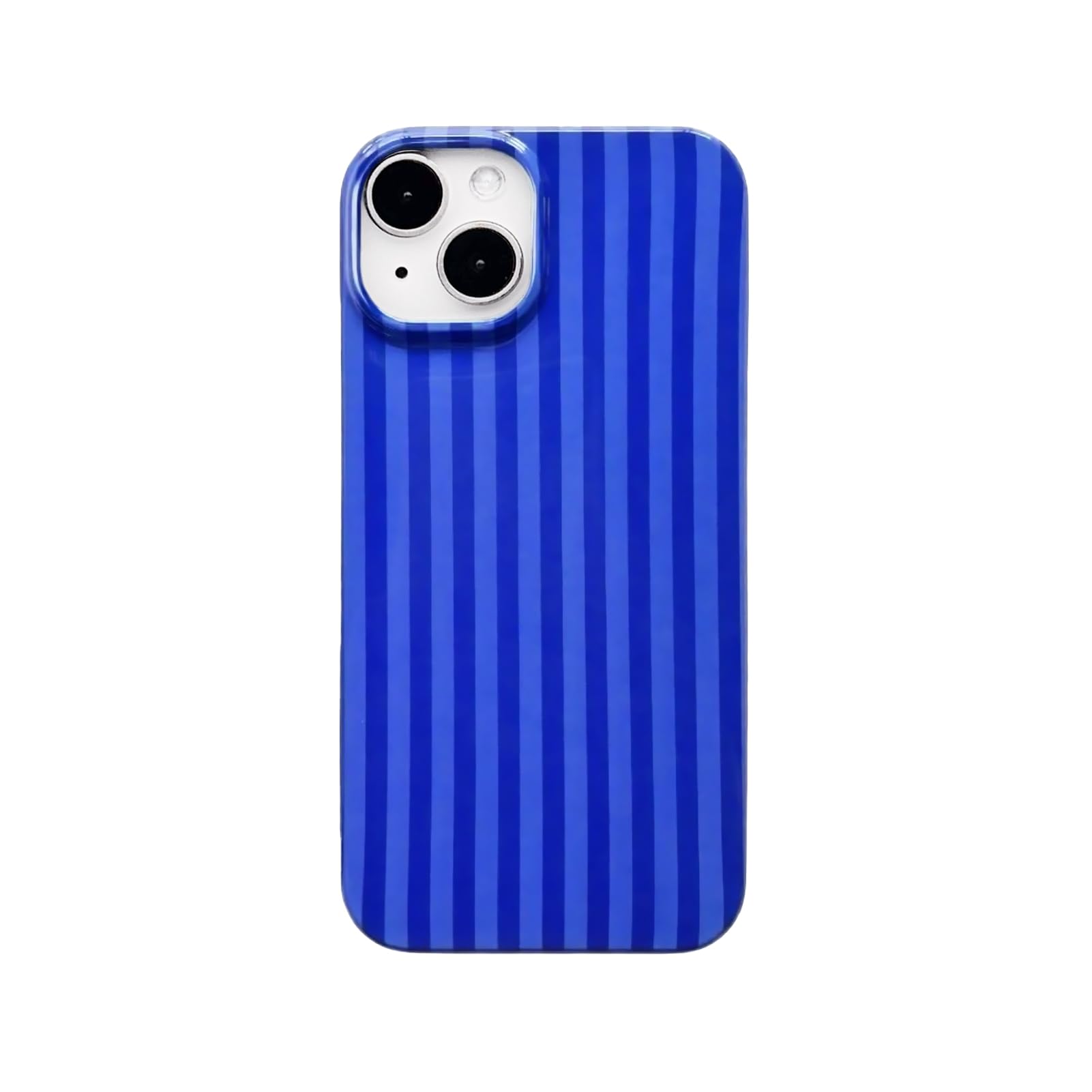 Reezaddin Navy Blue Striped Phone Case for iPhone 15,Cute Aesthetic Retro Vertical Line Stripes Pattern Protective Trendy Cover 