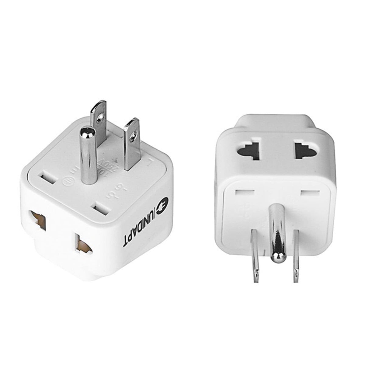 Uk To Us Travel Adapter, India To Us Plug Adapter, Unidapt Adapters For Usa, 2 Pack, Plug Converter, Usa Travel Adapter, Eu To U