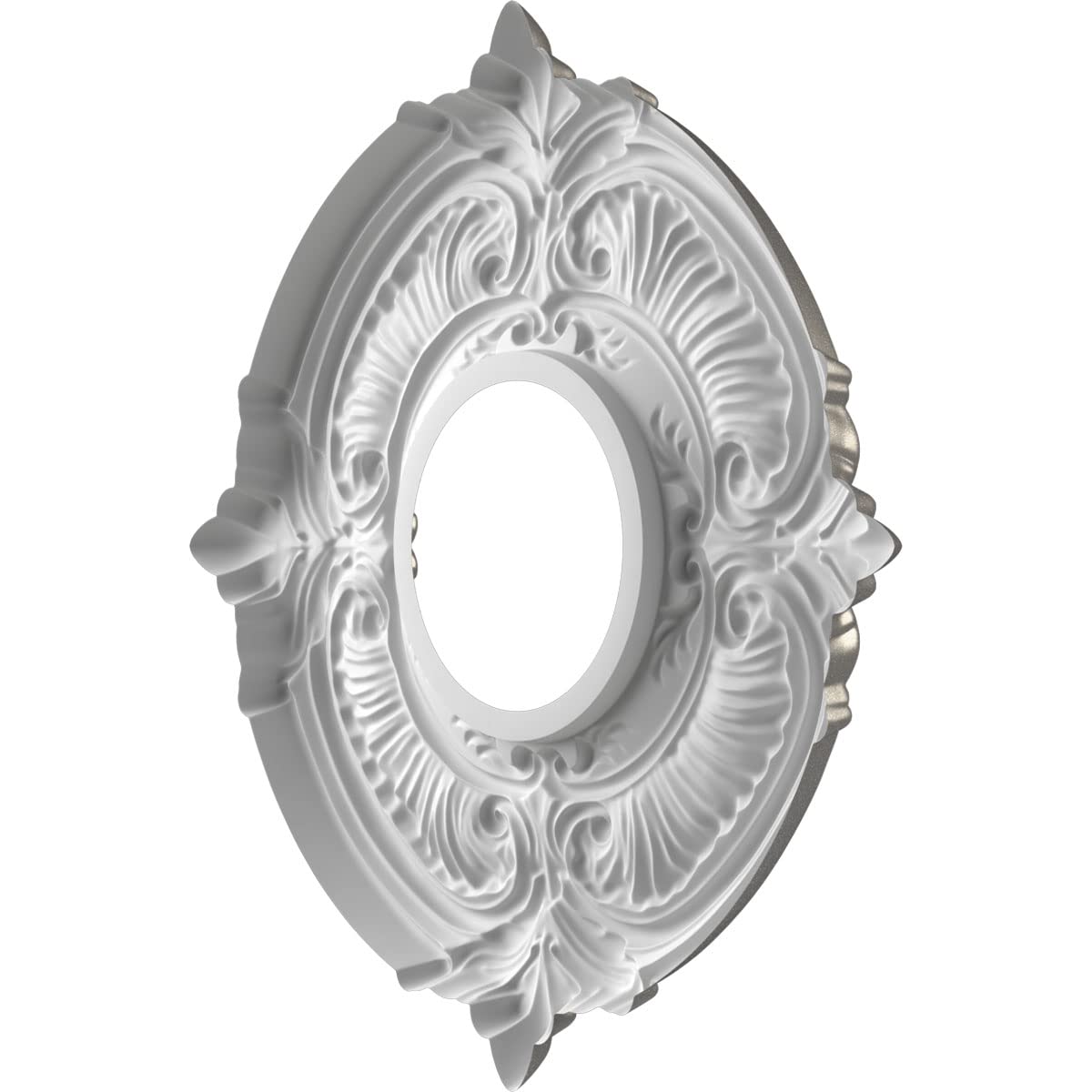 Ekena Millwork 10Od X 3 1/2Id X 3/4P Attica Thermoformed Pvc Ceiling Medallion (Fits Canopies Up To 4 1/8), Aged Dark Steel