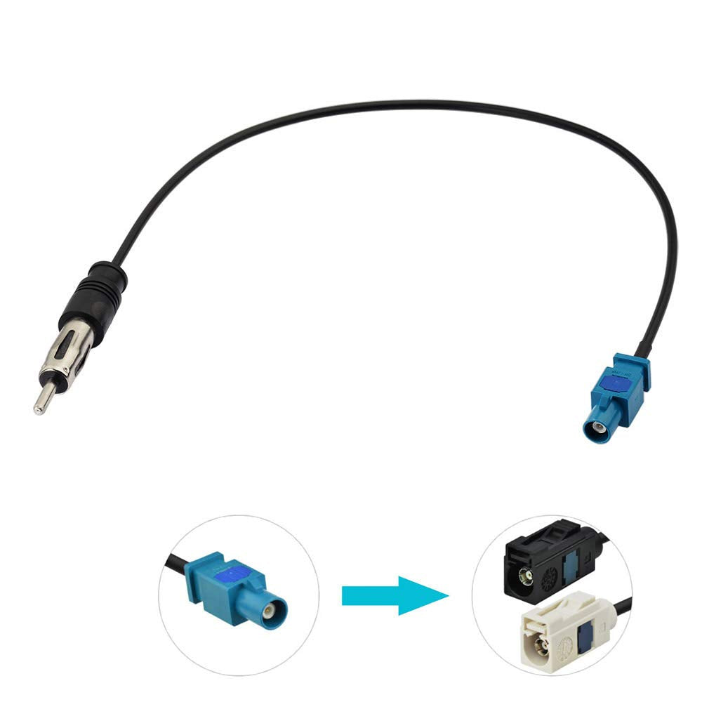 Bingfu Car Antenna Adapter Car Stereo Fm Am Radio Antenna Adapter Cable Fakra Z Male To Din Plug Connector Cable 30Cm 1 Feet For