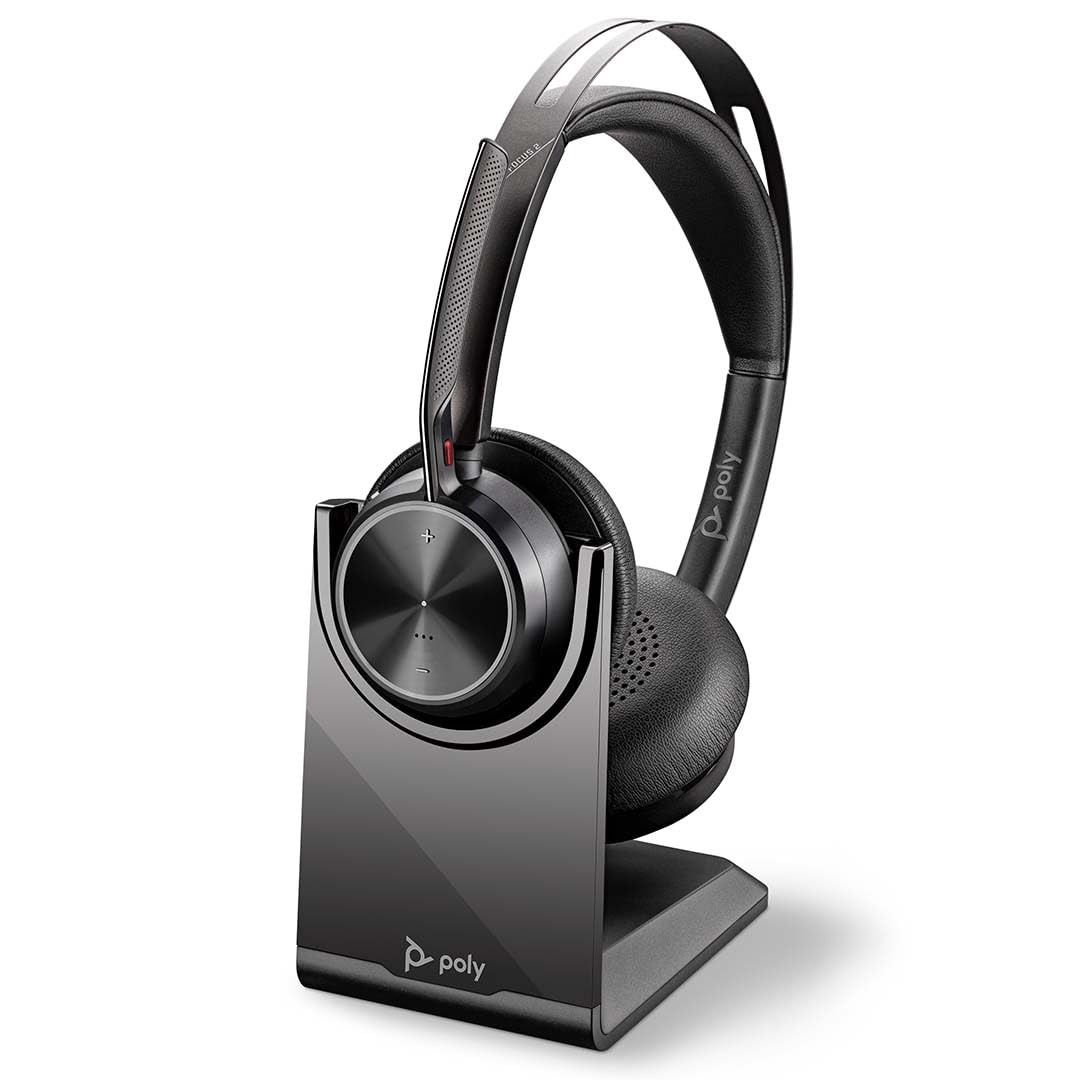 Poly Voyager Focus 2 USB-C-C Headset USB-C/A Adapter Charging Stand (A58JDAA)