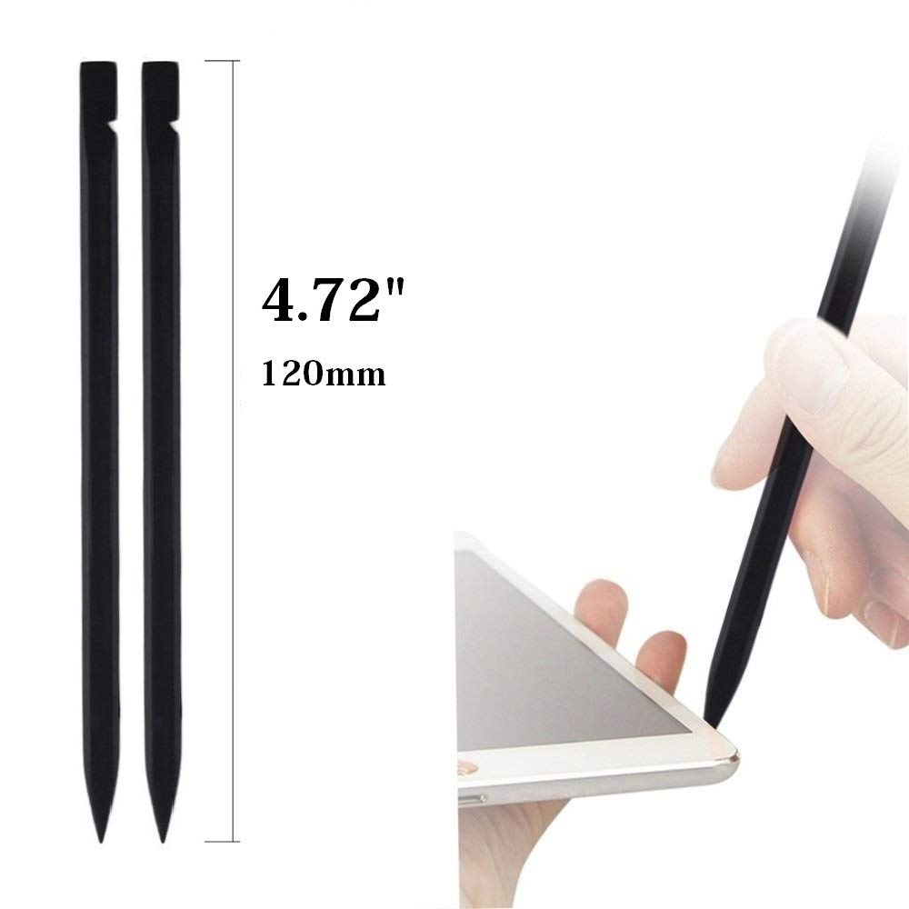 Fixinus 200 Pieces 4.72'' Black Stick Non Abrasive Nylon Plastic Spudger Security Pry Bar For Iphone Ipad Mobile Phone Tablet La