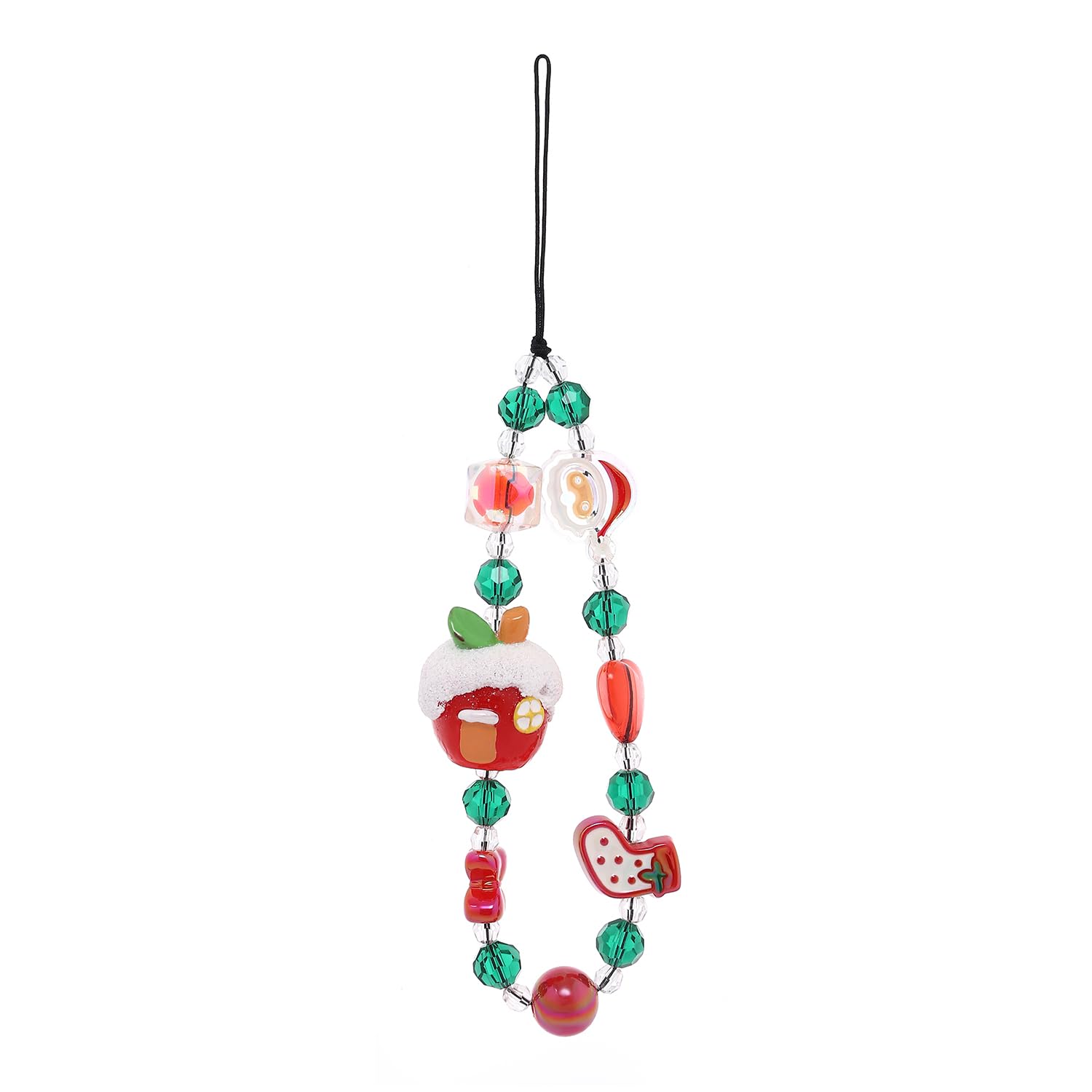 Taouzi 3 Pieces Christmas Phone Charm Christmas Phone Lanyard Wrist Strap Fashion Cell Phone Chains Strap Keychain Lanyard For W