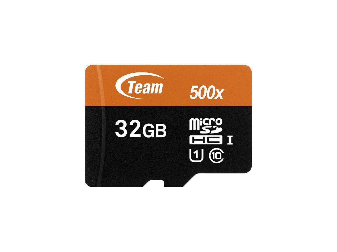 Team 32Gb Microsdxc Uhs Iu1 Class 10 Memory Card With Adapter Speed Up To 80Mbs (Tusdx32Guhs03)