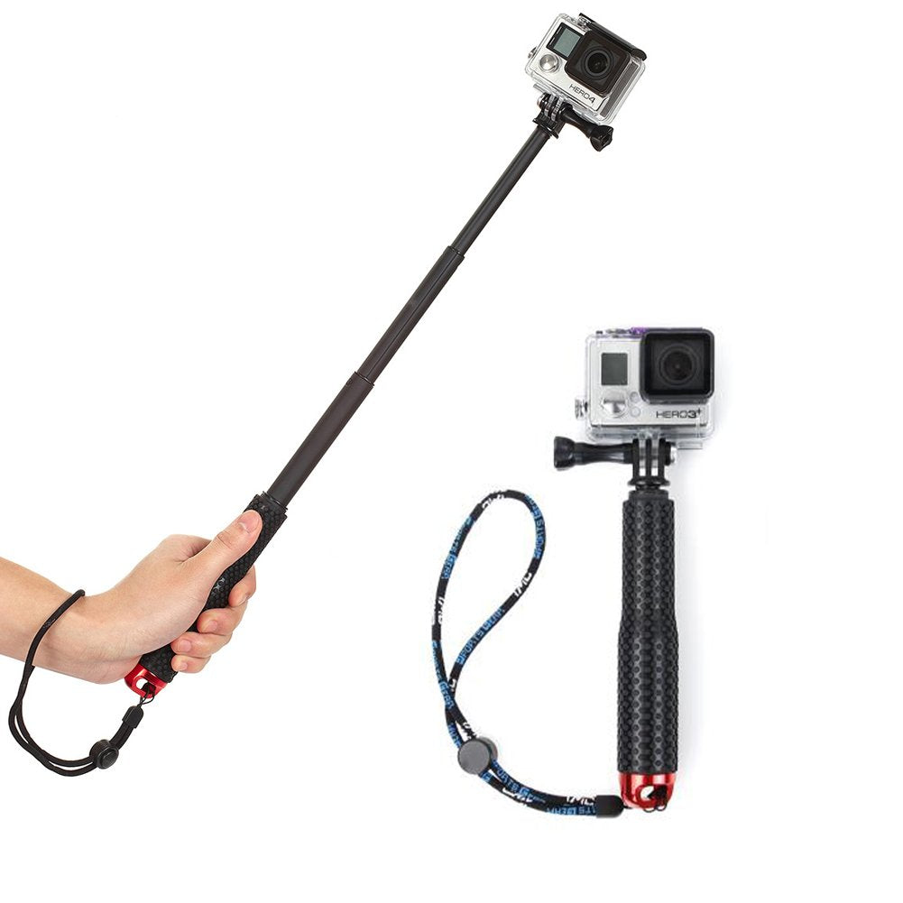 Walway 19'' Waterproof Underwater Hand Grip Adjustable Extension Selfie Stick Monopod Pole For Gopro Hero 6/5/ 5 Session/ 4 Sess