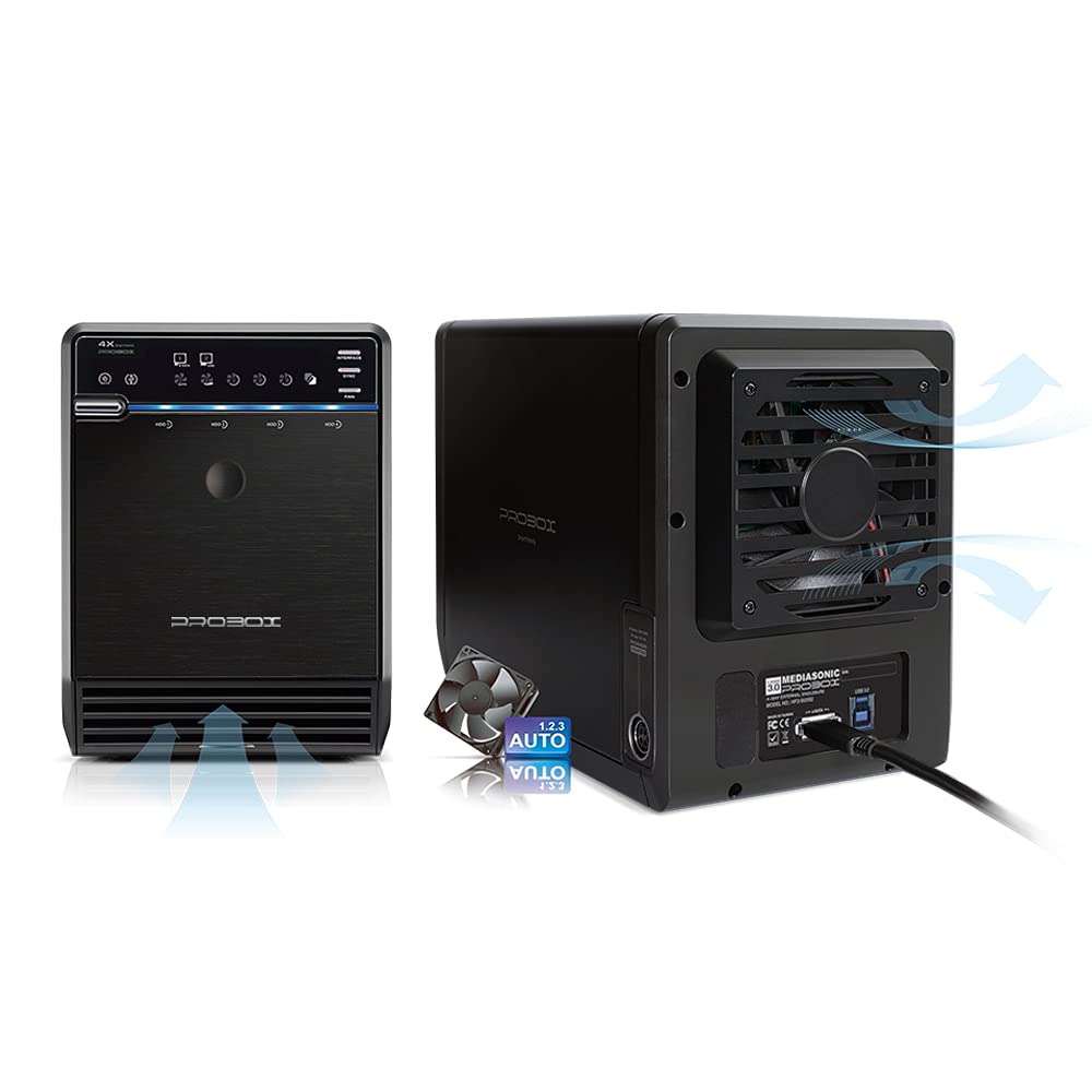 Mediasonic Probox 4 Bay 3.5    Sata Hard Drive Enclosure - Usb 3.0 Esata Support 22Tb Hdd (Hf2-Su3S3)