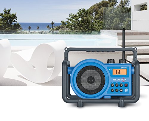 Sangean Bb 100 Bluebox Am/Fm Ultra Rugged Digital Receiver With Bluetooth, Blue, 12.4''