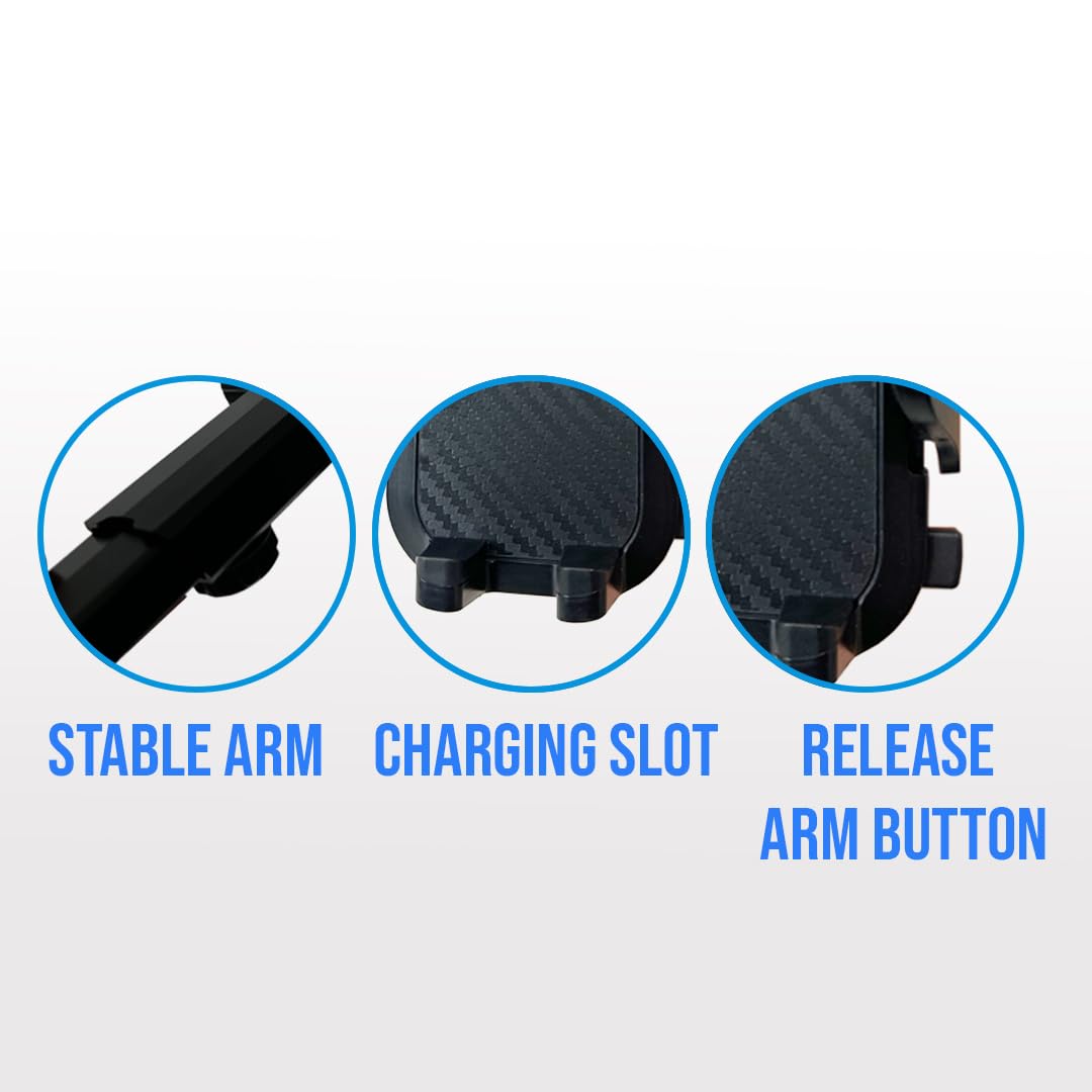 Fast Track Usa 360 Car Phone Mount Holder Adjustable Long Neck Adaptable Cradle For Windshield, Dashboard And Office Desk. Compatible With Any Smartphone