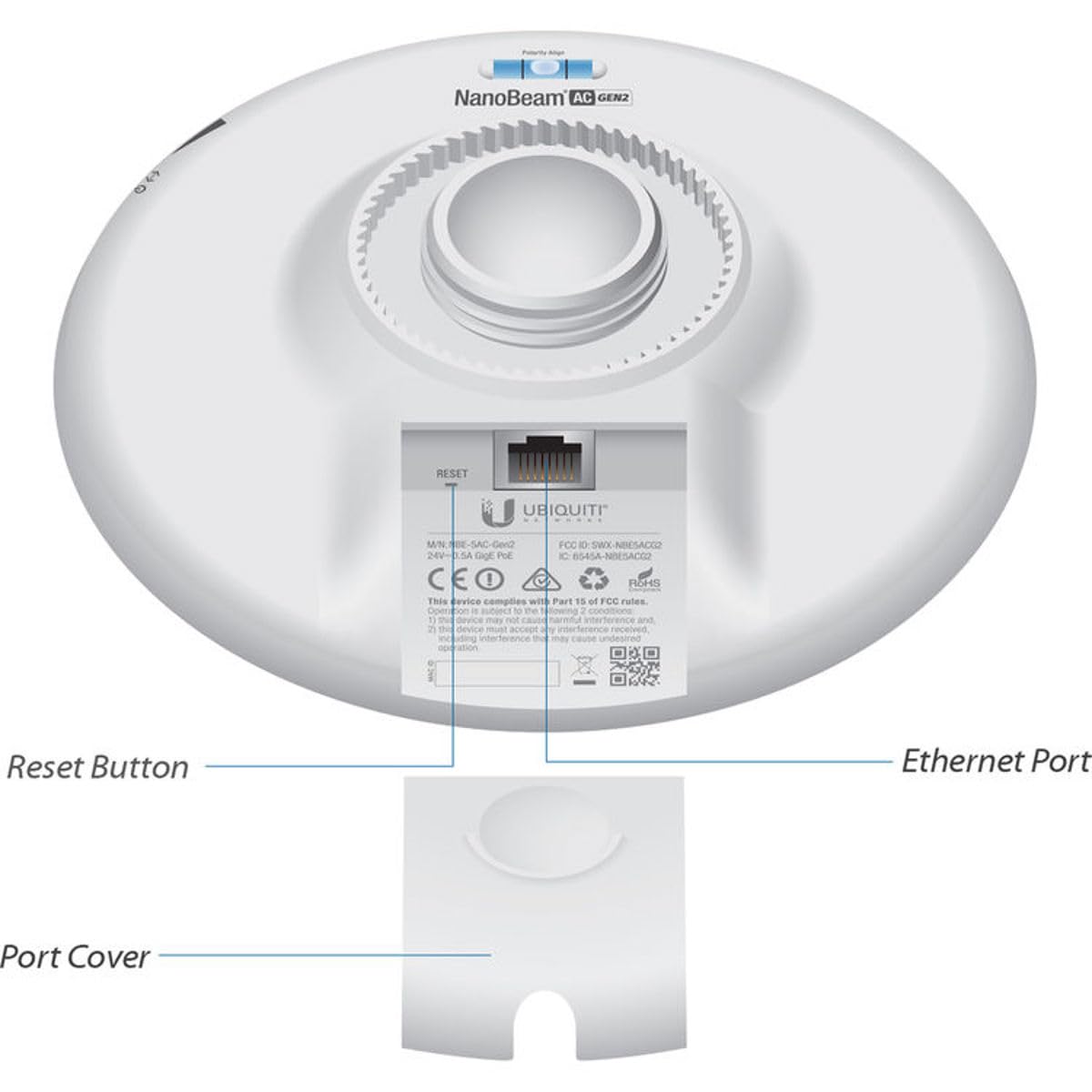 Ubiquiti Nanobeam Ac Gen2 High Performance Airmax Ac Bridge (Nbe 5Ac Gen2 Us)