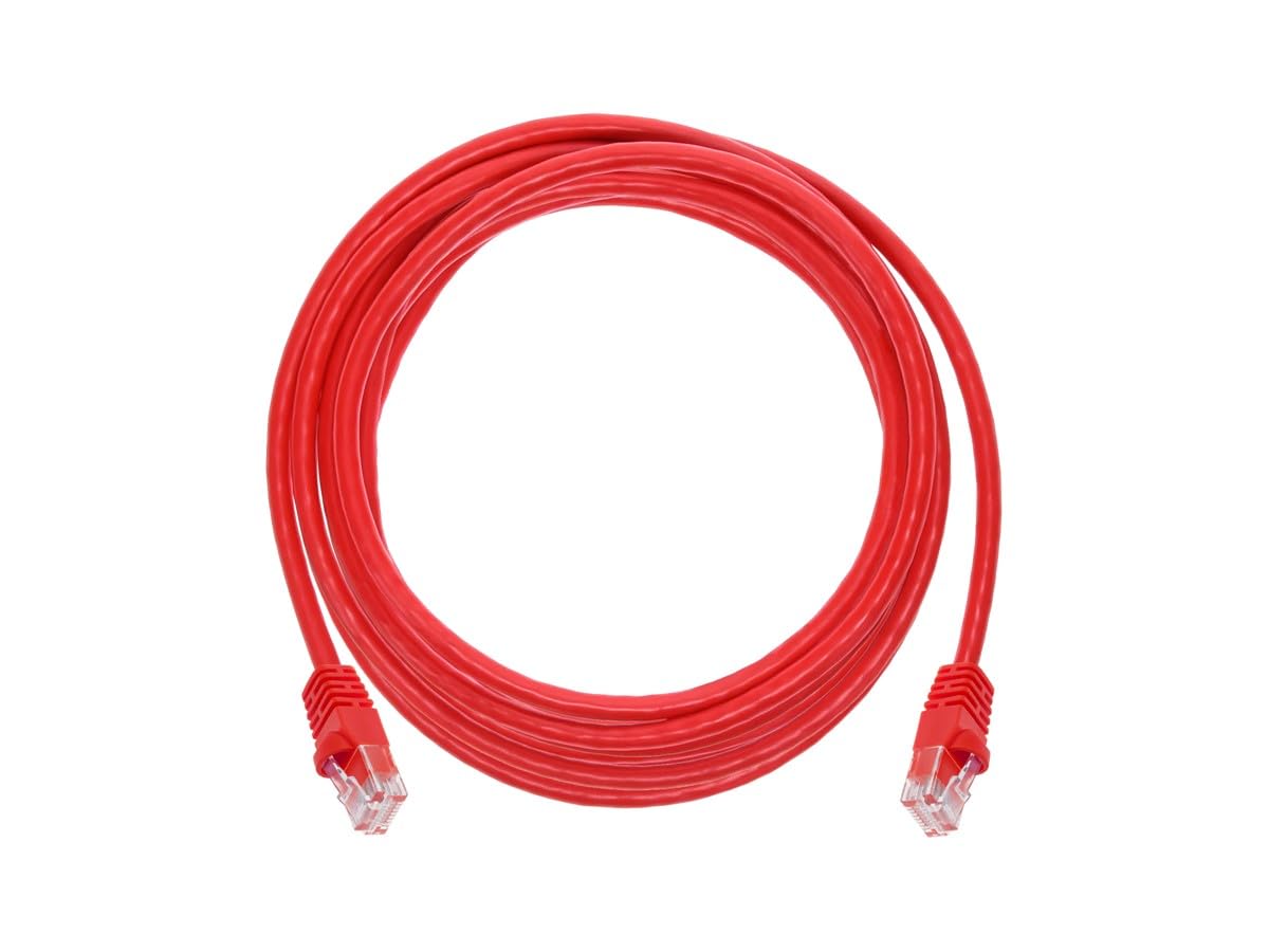 Monoprice Cat6 Ethernet Patch Cable   Snagless Rj45, Pure Bare Copper, 550Mhz, Utp, 24Awg, 14 Feet, Red   Fullboot Series