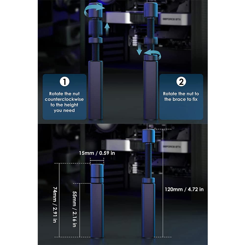 Averzella Graphics Card Gpu Brace Support, Video Card Sag Holder Bracket, Gpu Stand, Universal Vga Graphics Card Holder