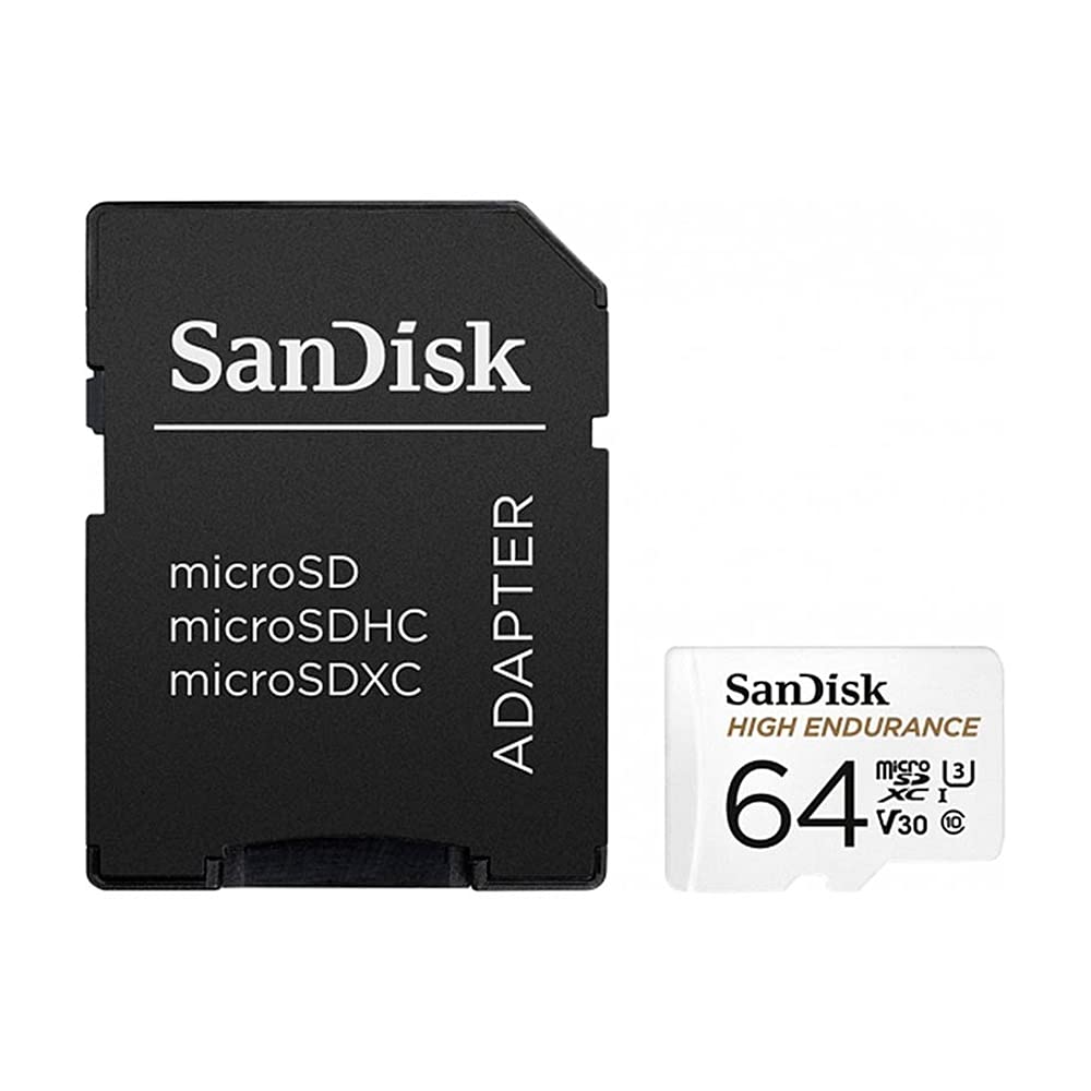 Sandisk 64Gb High Endurance Uhs I Microsdxc Memory Card With Sd Adapter, 100Mbs Read, 60Mbs Write