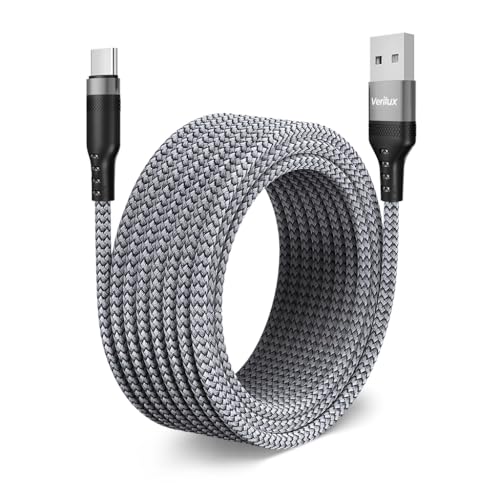 Verilux Type C Charging Cable 15W 3A Fast Charging Cable 16.4Ft Long Type C Charging Cable Data Cable Support 480Mbps Data Trans