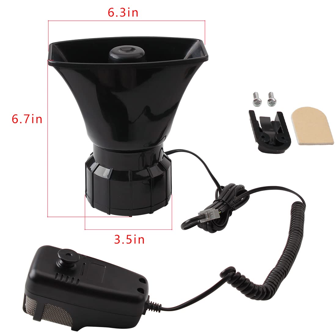 Alarm Horn Siren Pa Speaker Mic System,Banhao 100W 12V 7 Sound Loud Car Alarm Police Horn Police Car Siren Horn Speaker System E