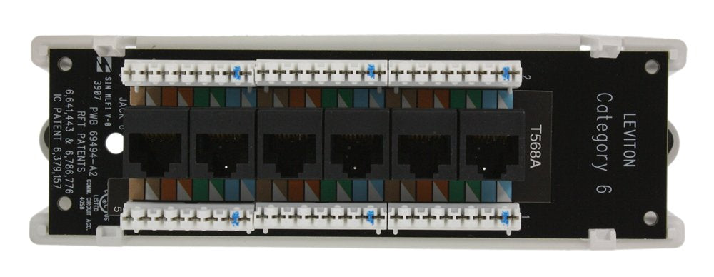 Leviton 47611 C6B Category 6 Voice And Data Module, Black, Image