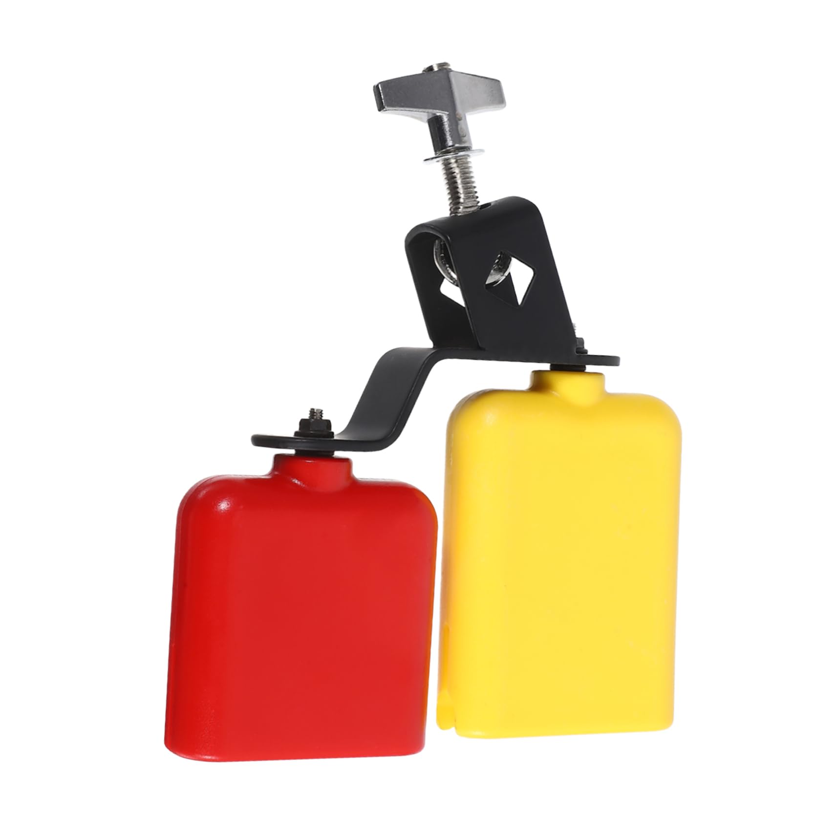 BESPORTBLE High Low Tone Jam Block Cowbell Bicolor Double Sambago Bell Latin Percussion Instrument School Band Accessory
