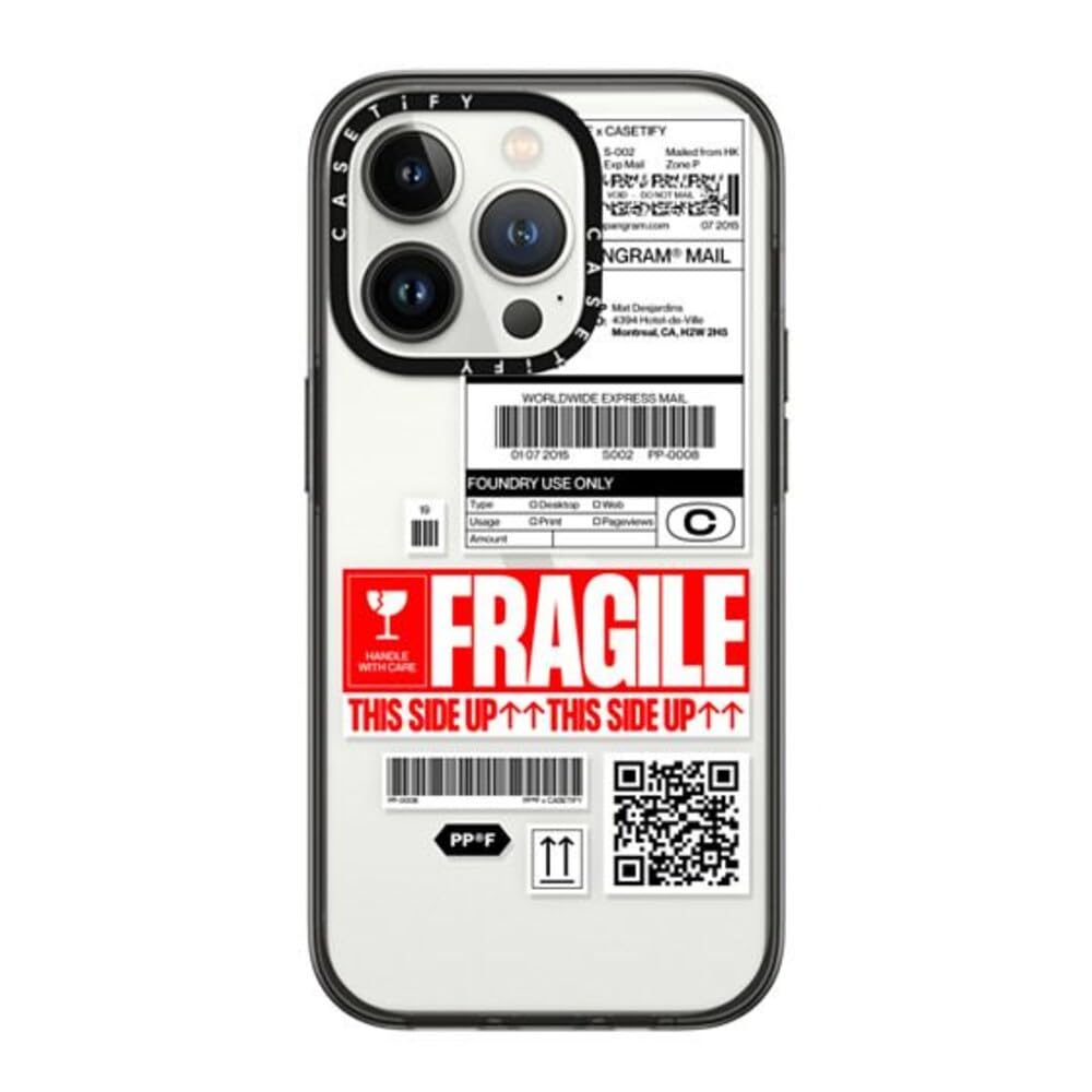 Casetify Compact Iphone 14 Pro Case [2X Military Grade Drop Tested / 4Ft Drop Protection]   Pp 0008   Clear Black