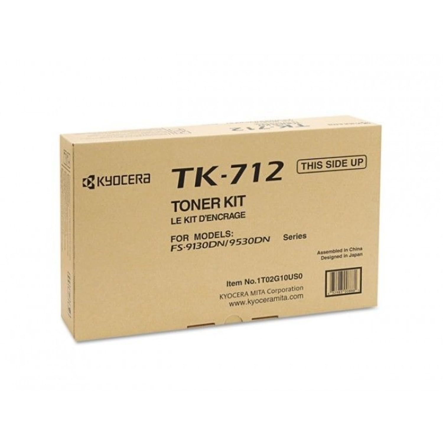 Kyocera Mita Tk 712 1T02G10Us0 Fs 9130Dn 9530Dn Toner Kit (Black) In Retail Packaging