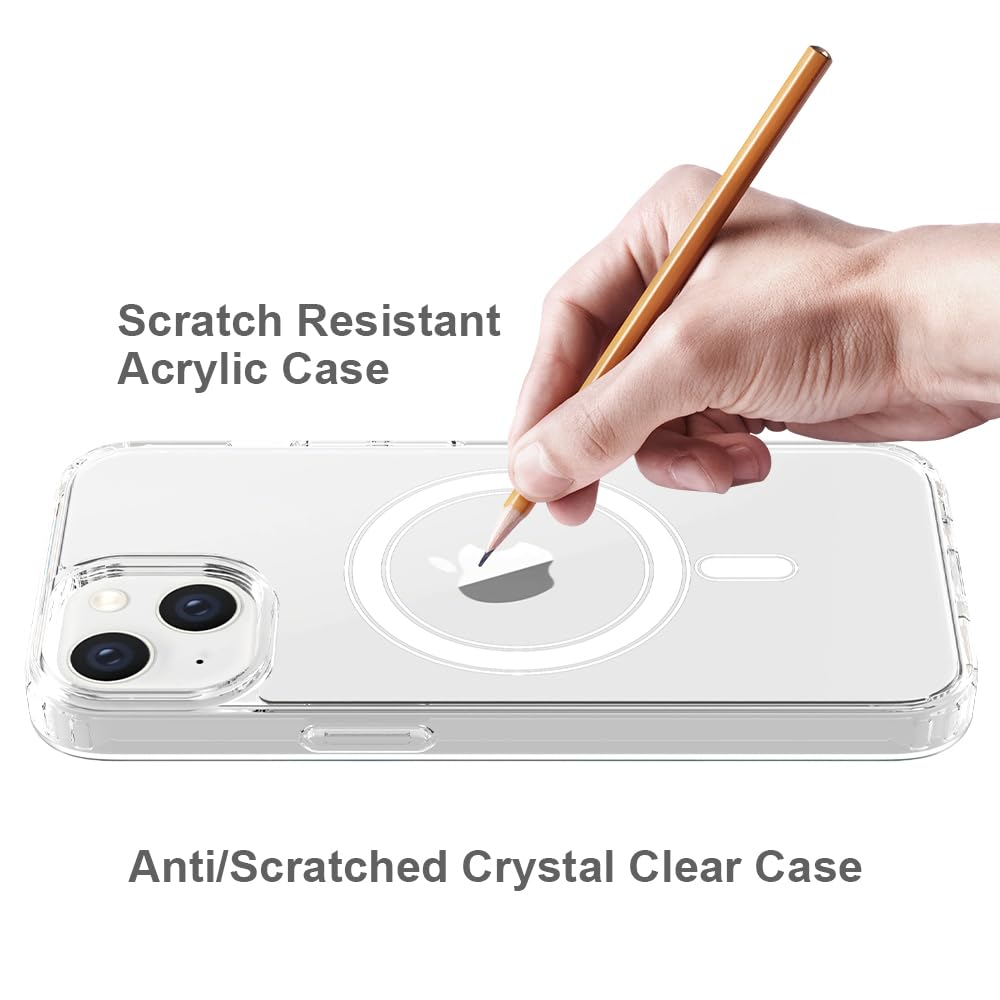 Pinlisheng For Iphone 14/Iphone 13 Case 6.1 Inch [Compatible With Magsafe] Shockproof Slim Phone Bumper Cover, Magnetic Phone Ca