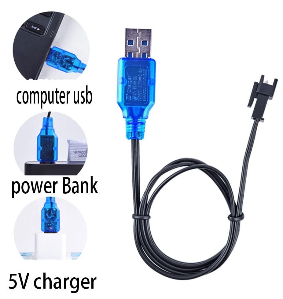 3.7V 800Ma Fast Usb Charger Cable With Sm 2P Connector Plug Fit For 3.7V 500Mah 800Mah 1500Mah Lithium Lipo Battery 3.7V Fast Us