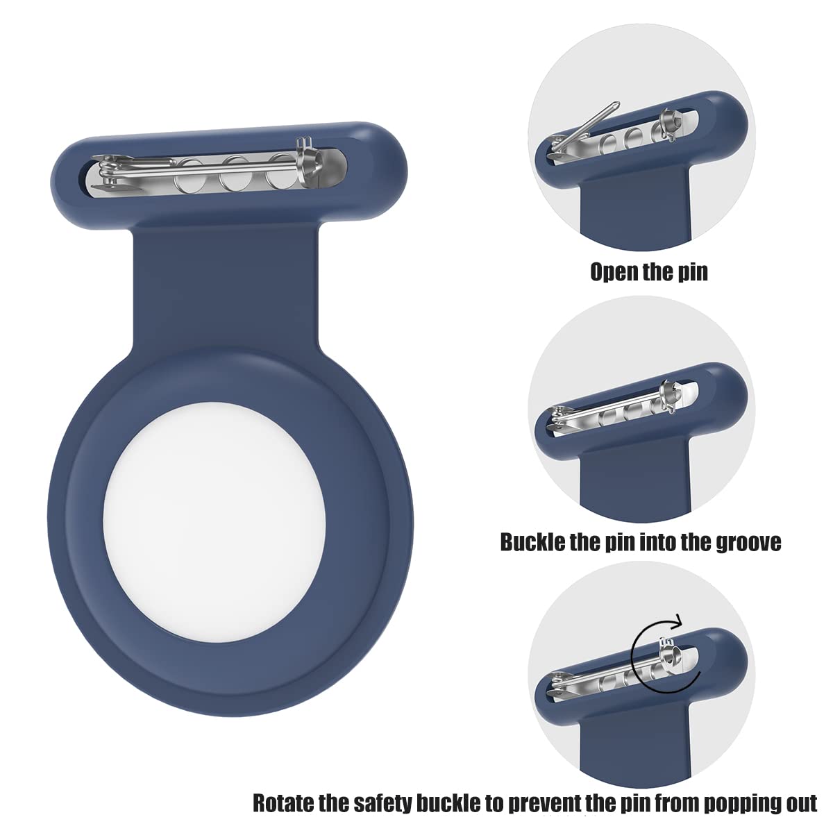 Airtag Holder For Kids, Toddler, Children (2 Pack), Hidden Air Tag Holder With Safety Pin For Clothes, Airtag Clip Compatible For Apple Airtag Gps Tracker