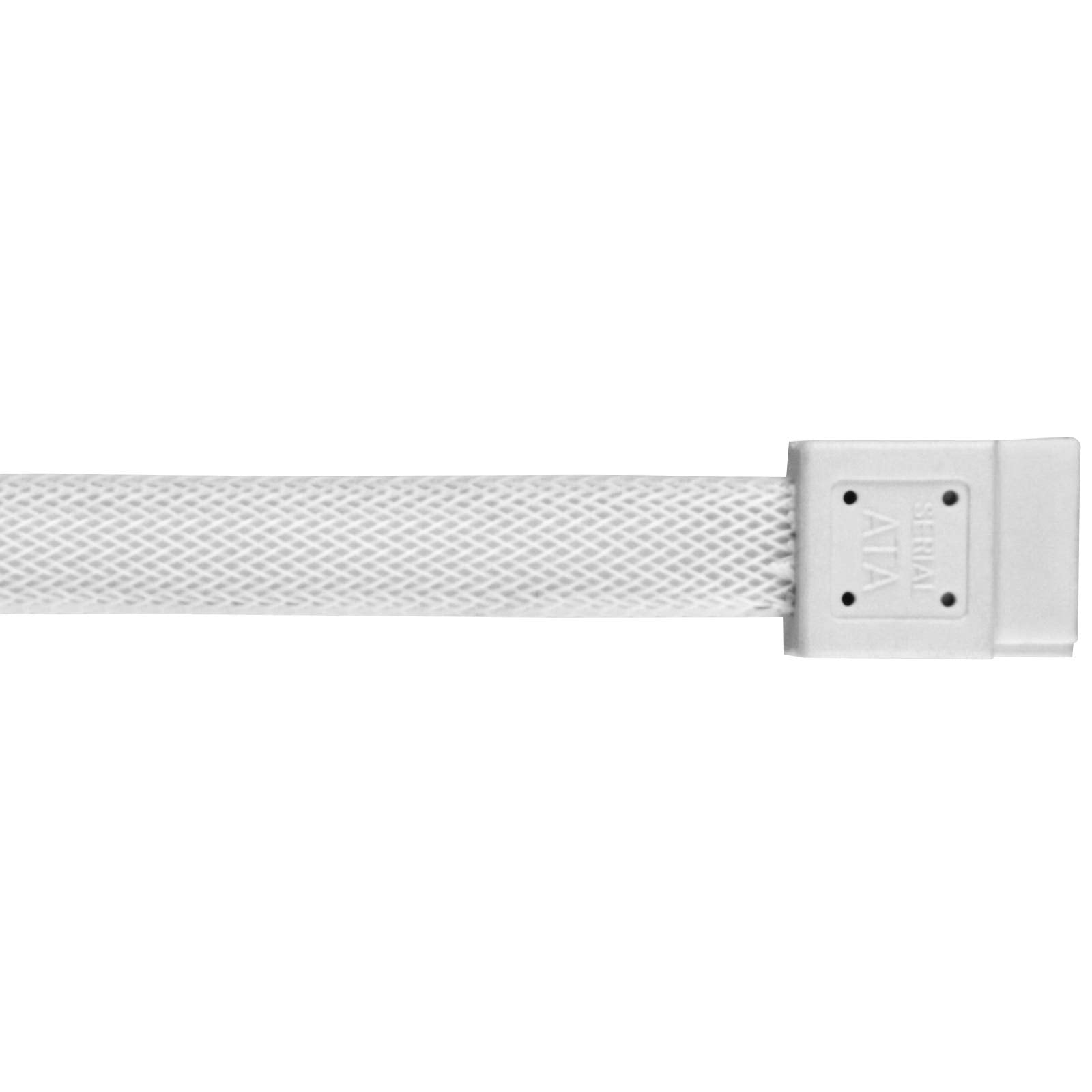 SilverStone Technology SATA III Cable CP07W-USA Locking Mechanism 6Gb/s White 500mm