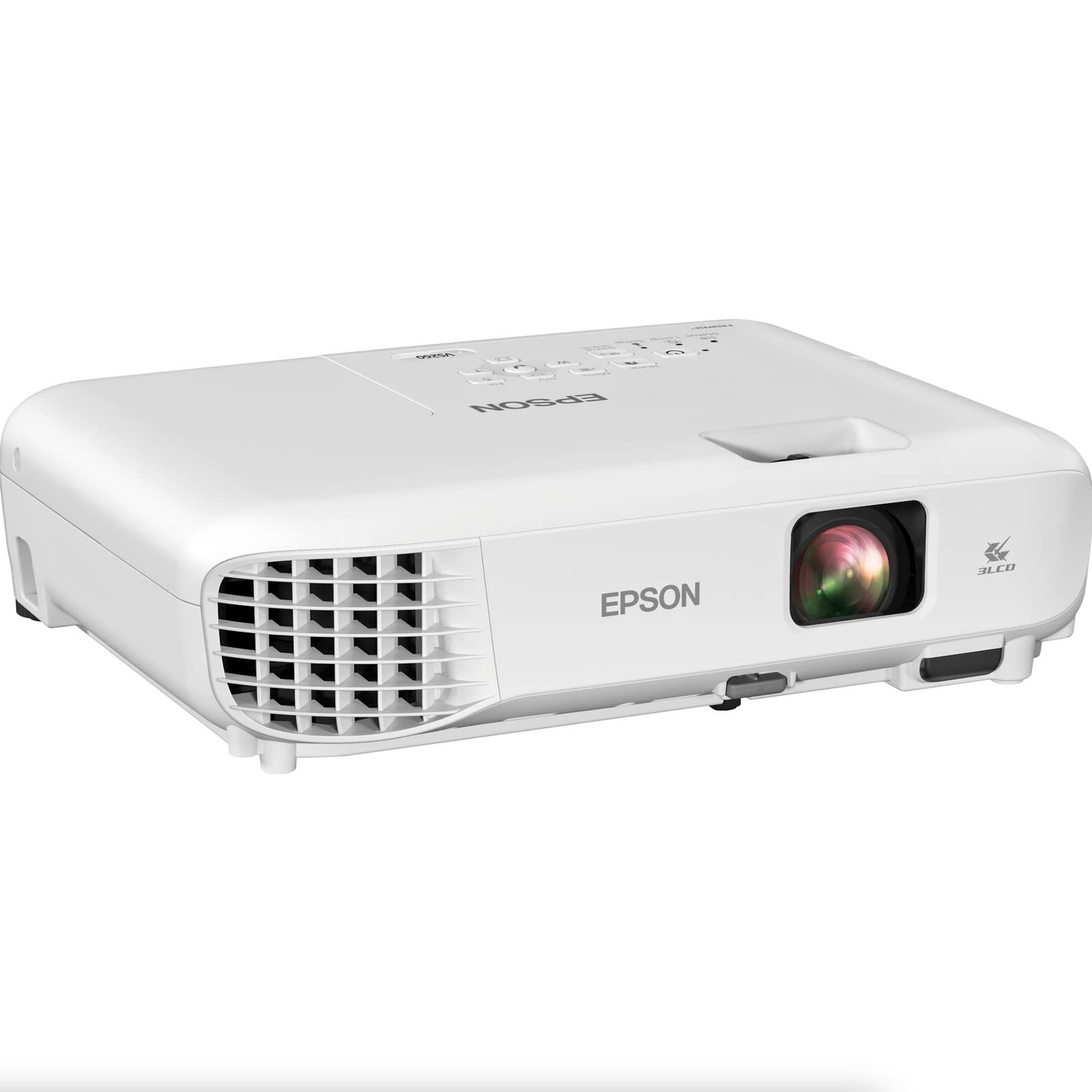 Epson Vs260 3 Chip 3Lcd Xga Projector, 3,300 Lumens Color Brightness, 3,300 Lumens White Brightness, Hdmi, Built In Speaker, 15,
