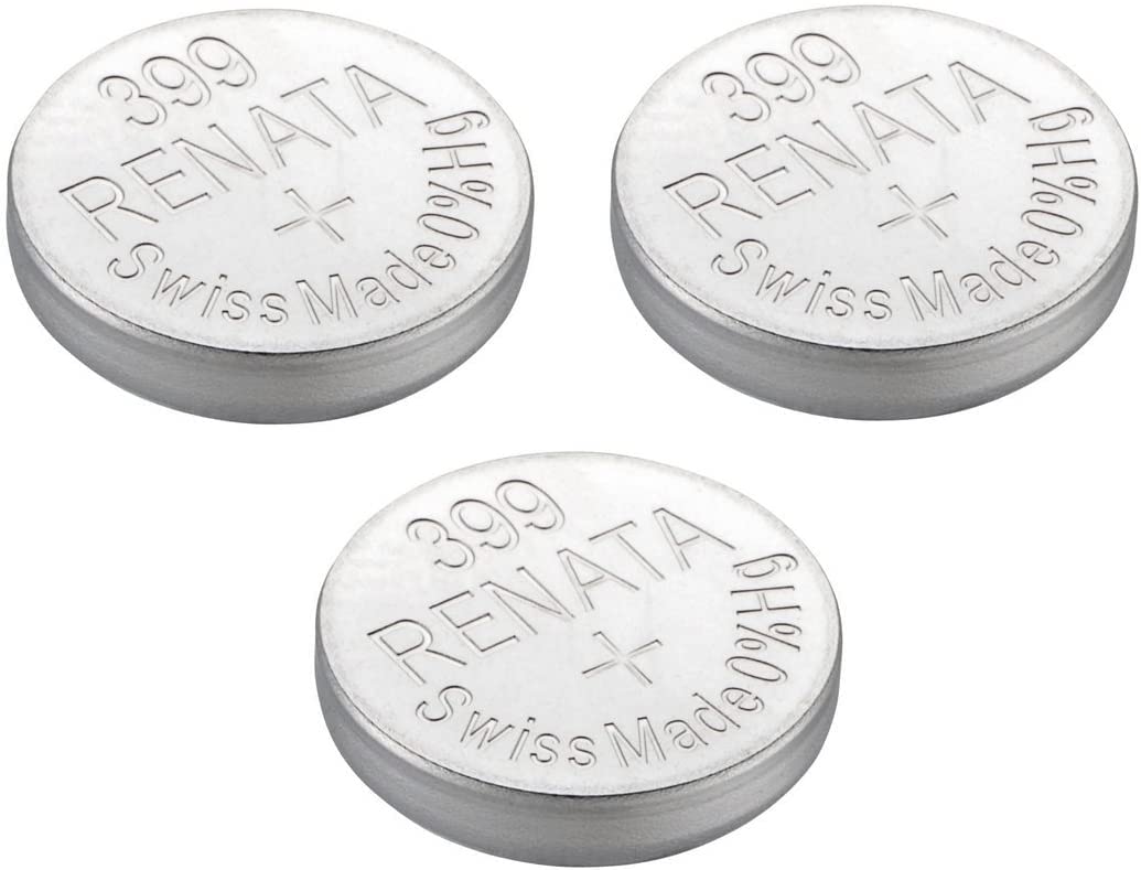 Renata Watch Battery Swiss Made Renata 399 Or Sr927Sw Or Ag7 1.5V (3 Batteries, 399 Or Sr 927 Sw)