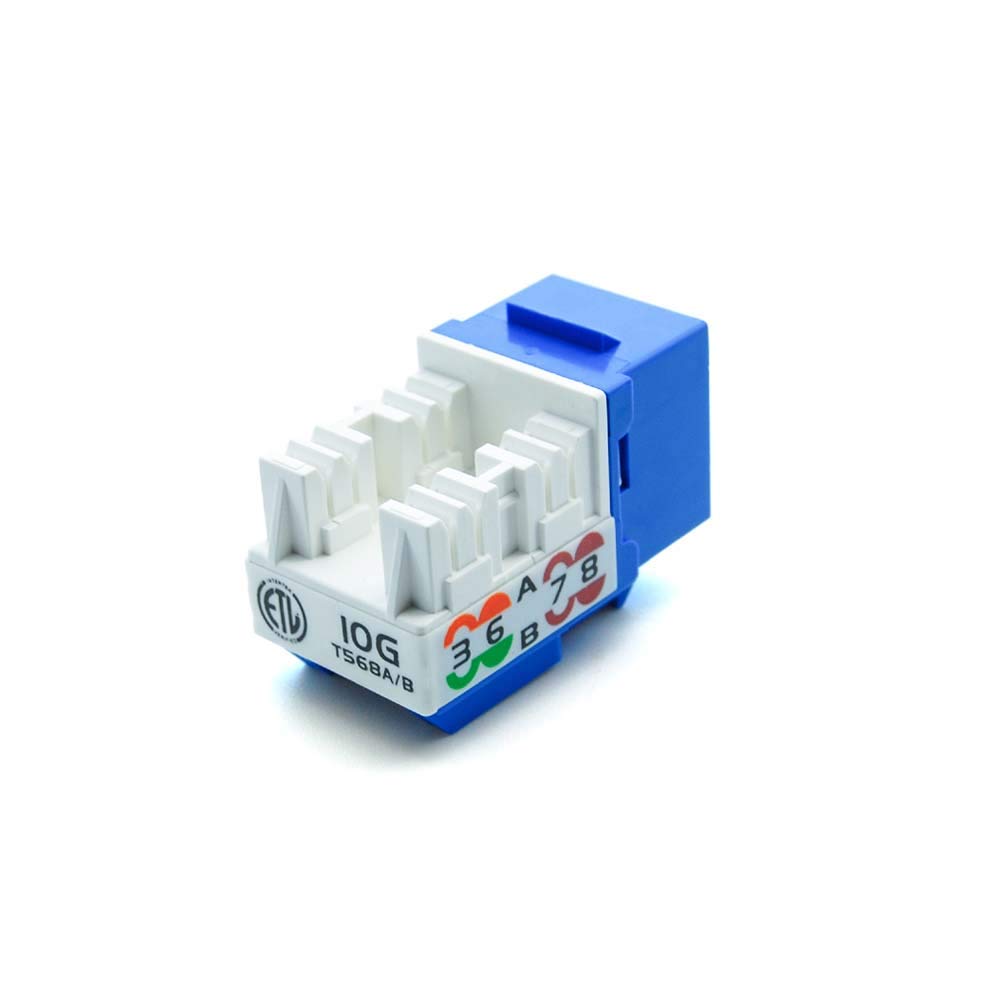 Beszin Cat.6A 10G Rj45 Keystone Jack Blue (5 Pack)